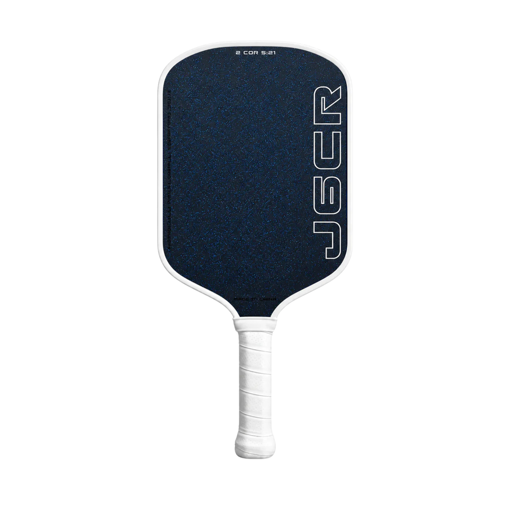 Vợt pickleball Honolulu J6CR Crystal Blue mặt trước Trắng