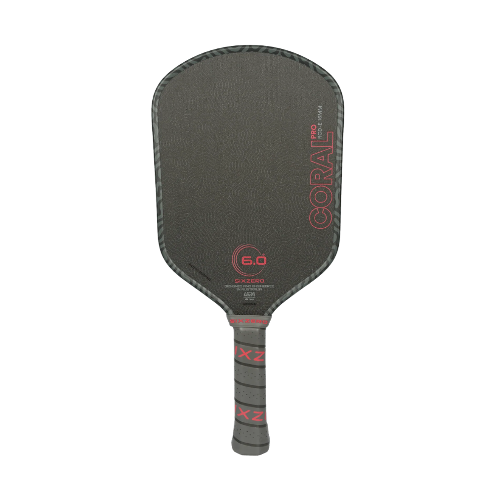 Vợt Pickleball Six Zero Coral Pro 16mm Elongated màu đỏ