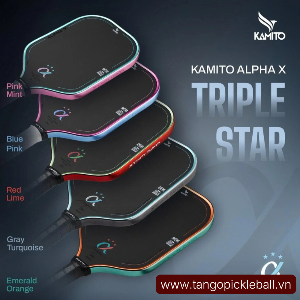 Phối màu Vợt Pickleball Kamito Alpha X Triple Star